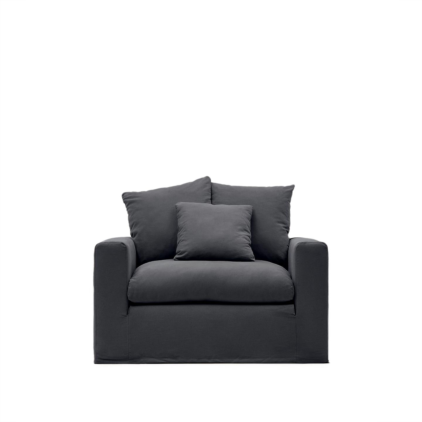 Kave Home Loveseat 'Nora' kleur Antraciet