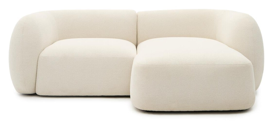 Kave Home 2-zits Loungebank 'Martina' Rechts, 230cm, Structuurstof, kleur Ecru