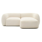 Kave Home 2-zits Loungebank 'Martina' Rechts, 230cm, Structuurstof, kleur Ecru