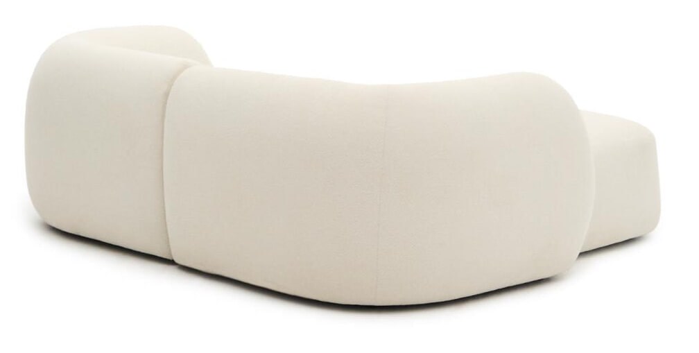 Kave Home 2-zits Loungebank 'Martina' Rechts, 230cm, Structuurstof, kleur Ecru