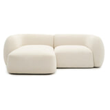 Kave Home 2-zits Loungebank 'Martina' Links, 230cm, Structuurstof, kleur Ecru