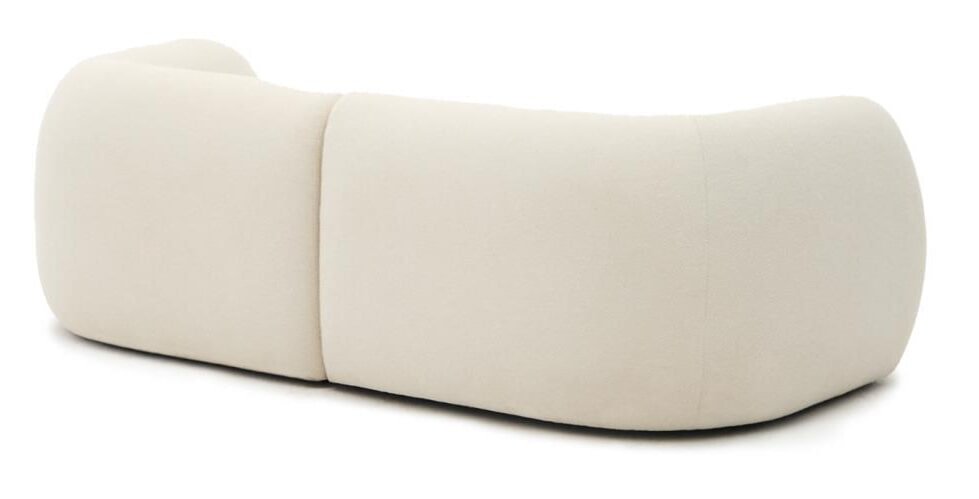 Kave Home 2-zits Loungebank 'Martina' Links, 230cm, Structuurstof, kleur Ecru