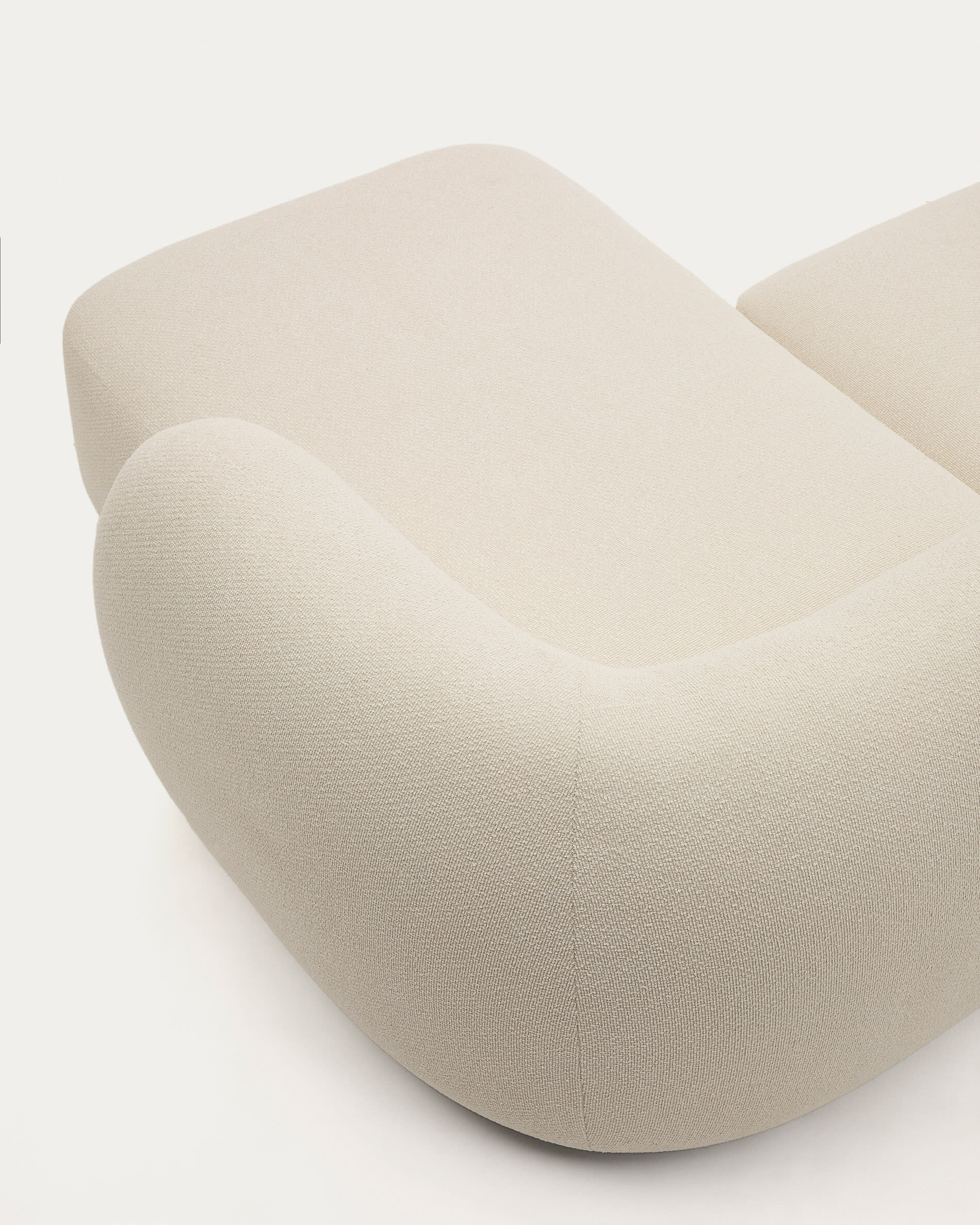 Kave Home 3-zits Loungebank 'Martina' 287cm, Rechts, Structuurstof