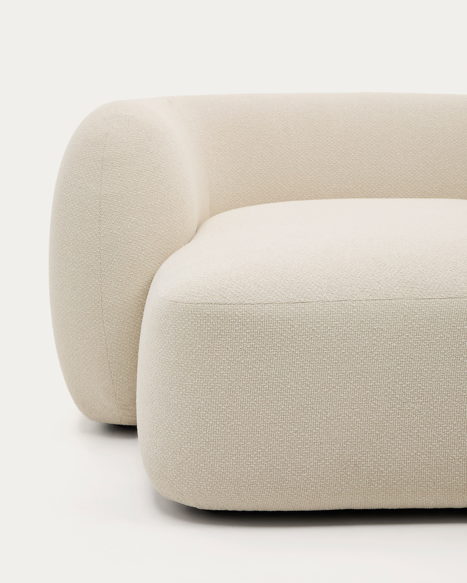 Kave Home 3-zits Loungebank 'Martina' 287cm, Rechts, Structuurstof