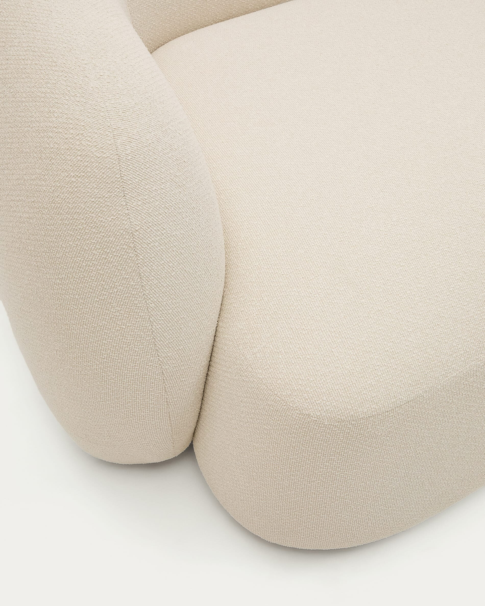 Kave Home 3-zits Loungebank 'Martina' 287cm, Rechts, Structuurstof