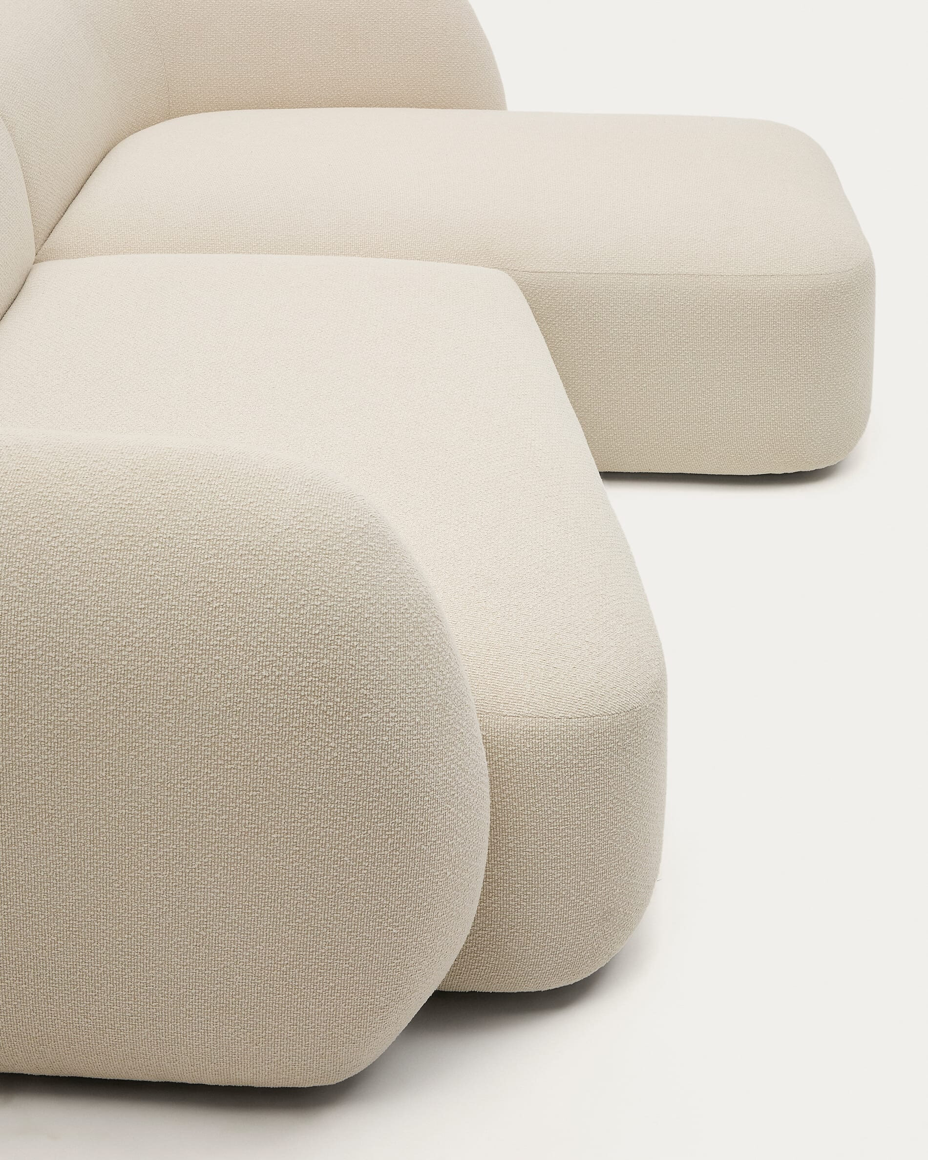 Kave Home 3-zits Loungebank 'Martina' 287cm, Rechts, Structuurstof