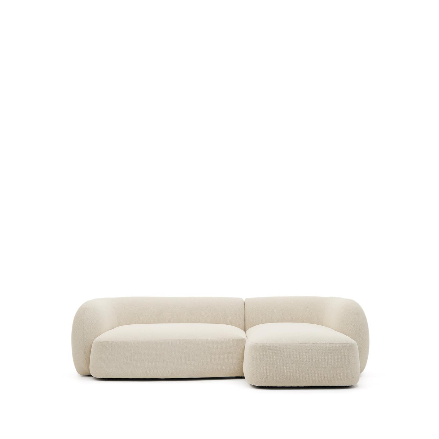 Kave Home 3-zits Loungebank Martina Rechts, Structuurstof - Beige