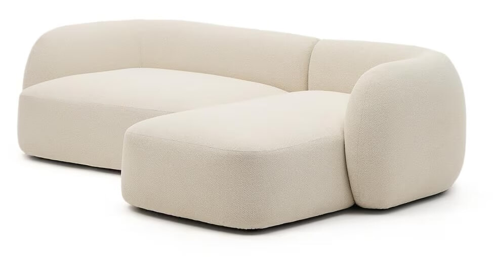 Kave Home 3-zits Loungebank 'Martina' 287cm, Rechts, Structuurstof