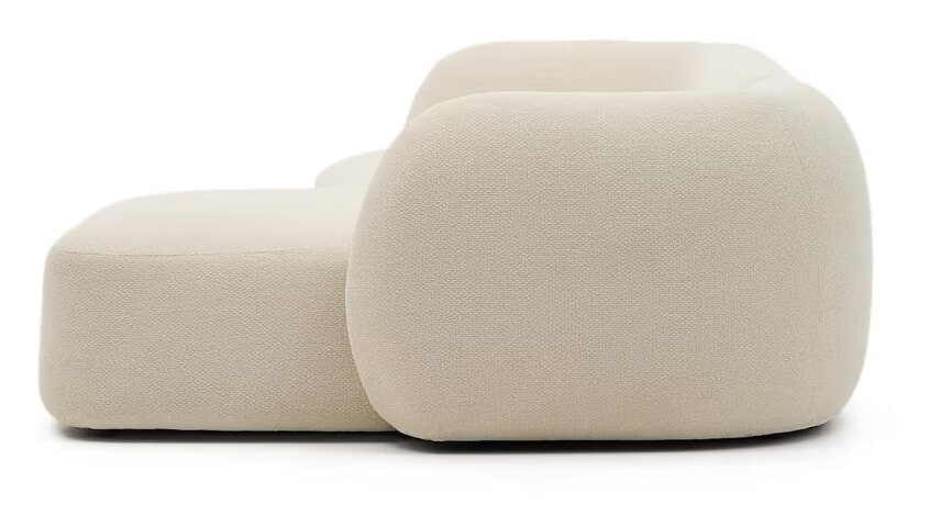 Kave Home 3-zits Loungebank 'Martina' 287cm, Rechts, Structuurstof