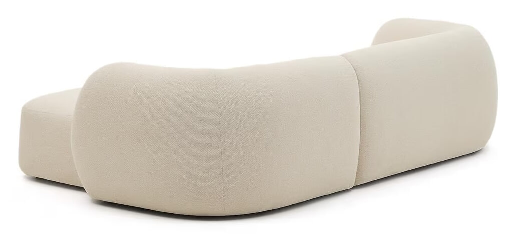 Kave Home 3-zits Loungebank 'Martina' 287cm, Rechts, Structuurstof