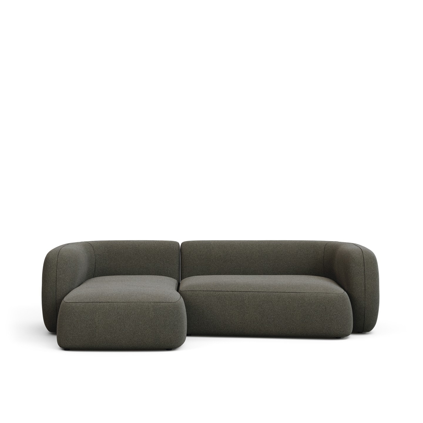 Kave Home 3-zits Loungebank Martina Links, Structuurstof - Groen