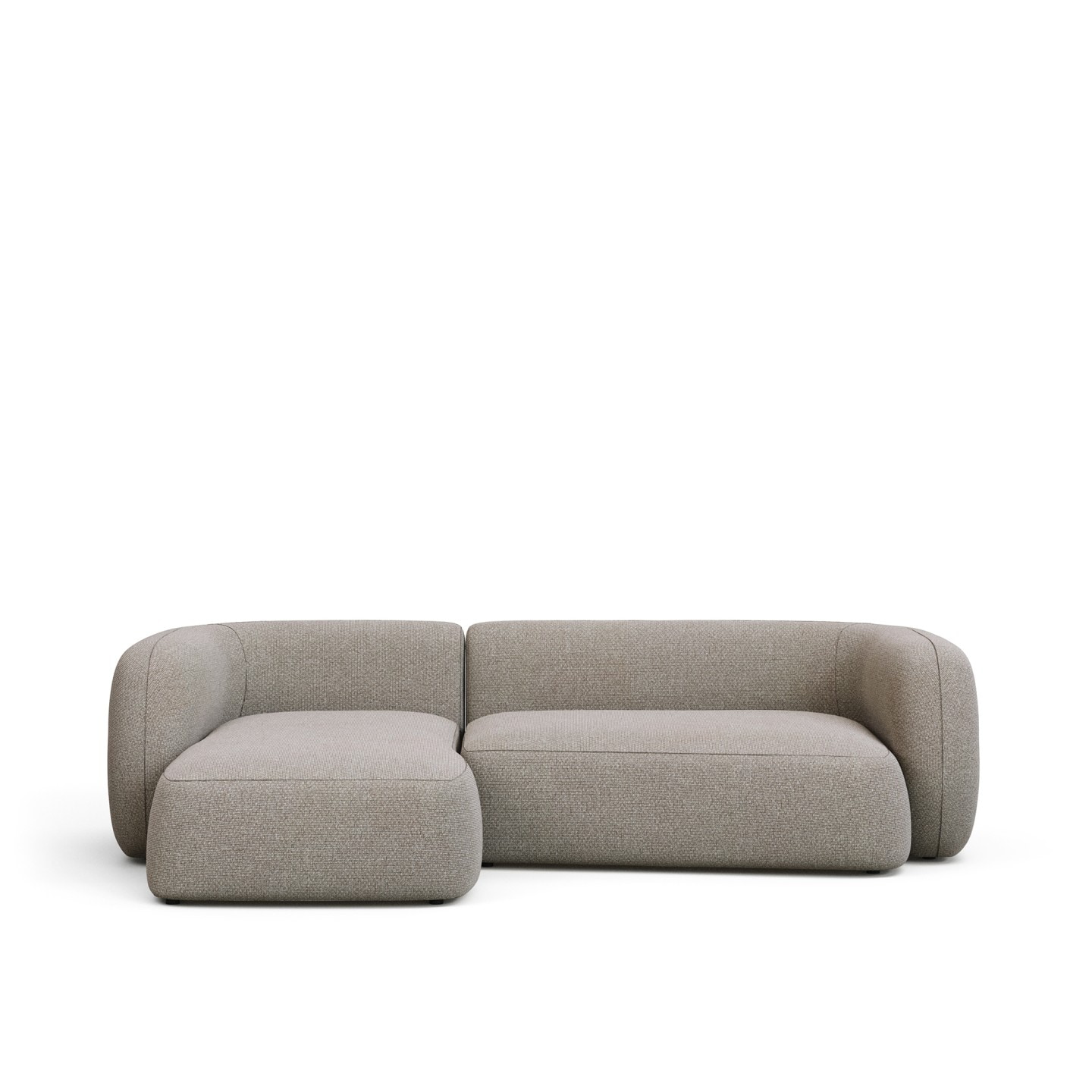 Kave Home 3-zits Loungebank Martina Links, Structuurstof - Stone