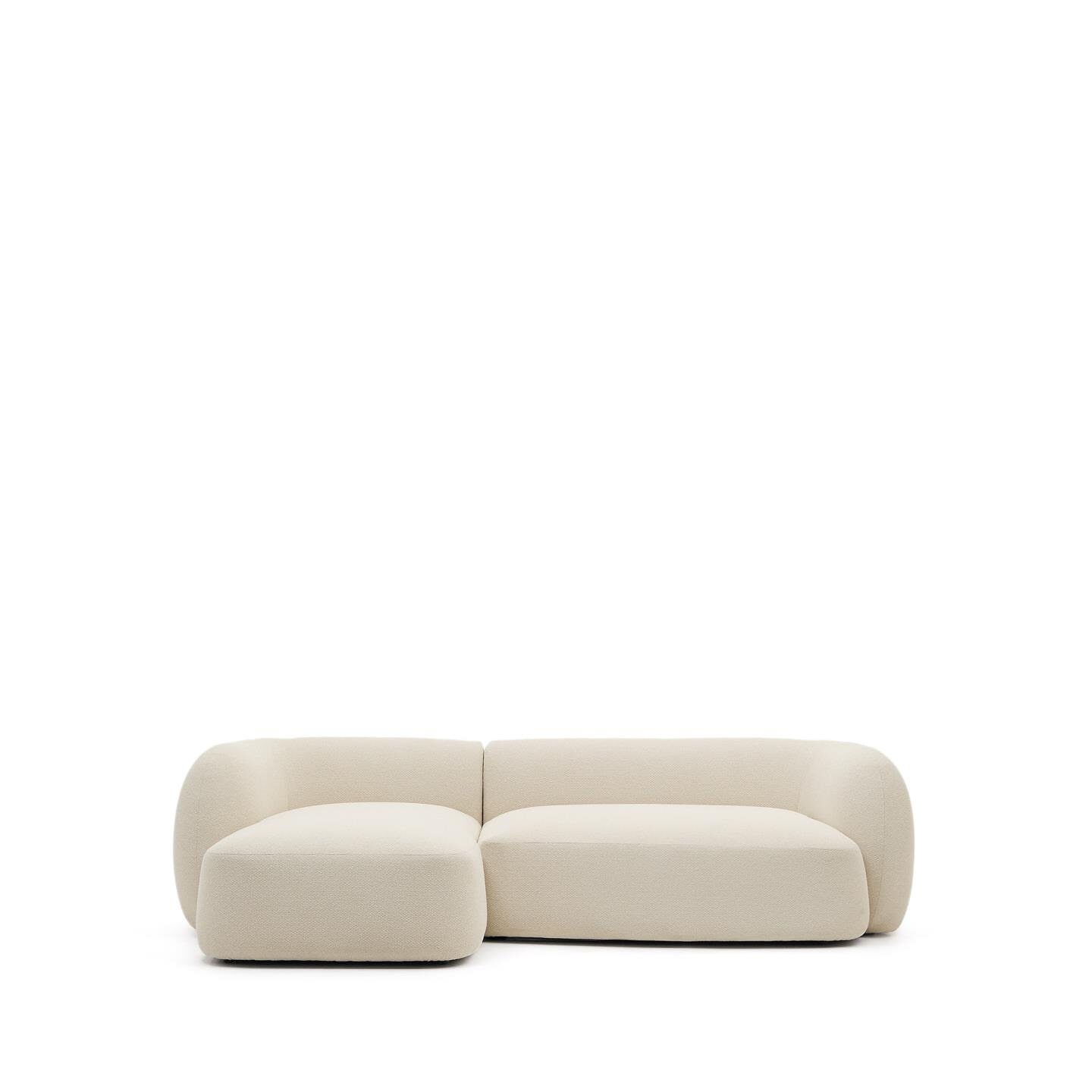 Kave Home 3-zits Loungebank Martina Links, Structuurstof - Beige