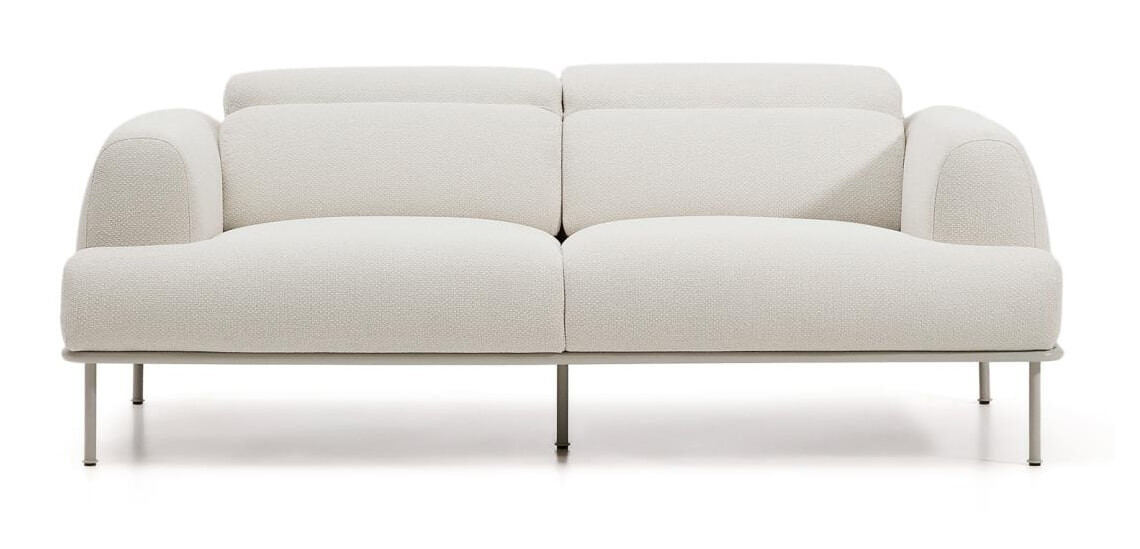 Kave Home 2-zits Bank 'Aurum' Chenille, Met verstelbare hoofdsteun