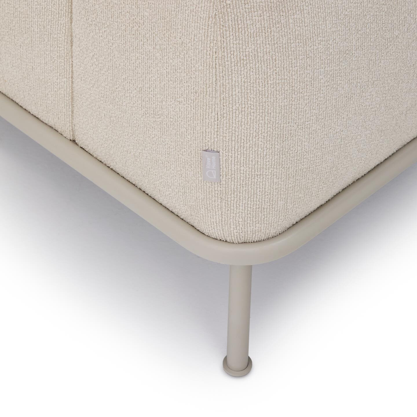 Kave Home 3-zits Bank 'Aurum' Chenille, Met verstelbare hoofdsteun, kleur Ecru