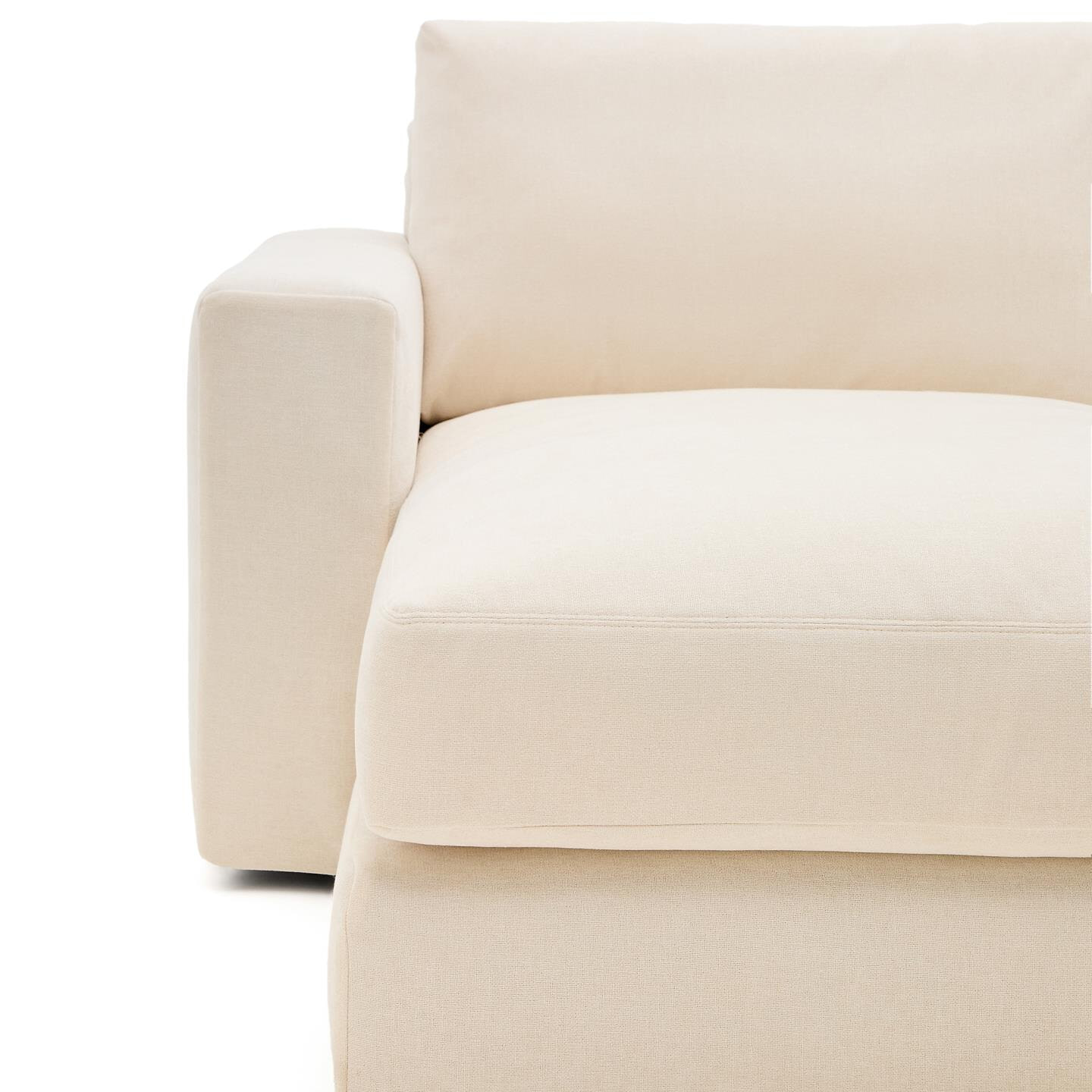Kave Home 3-zits Loungebank 'Alea' Links, kleur Ecru