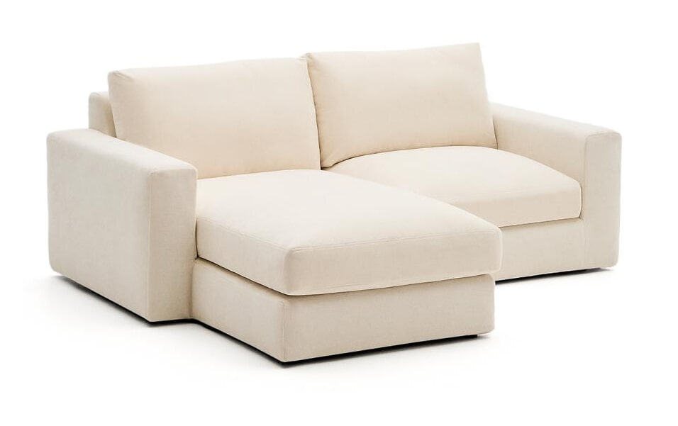 Kave Home 3-zits Loungebank 'Alea' Links, kleur Ecru