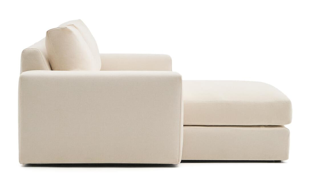 Kave Home 3-zits Loungebank 'Alea' Links, kleur Ecru