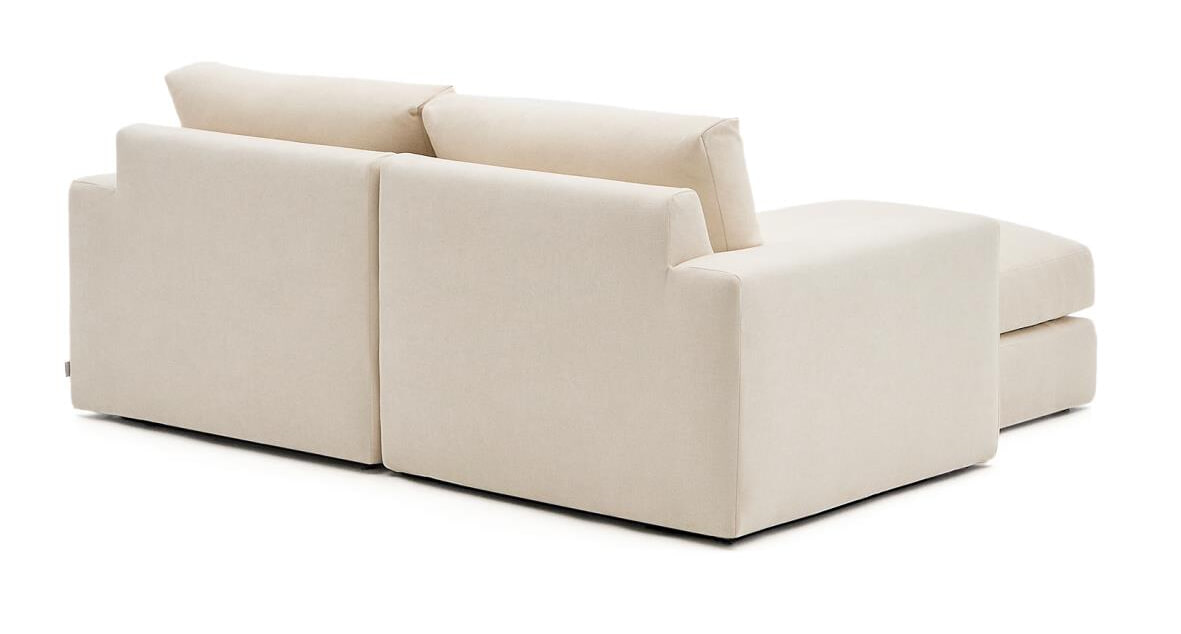 Kave Home 3-zits Loungebank 'Alea' Links, kleur Ecru