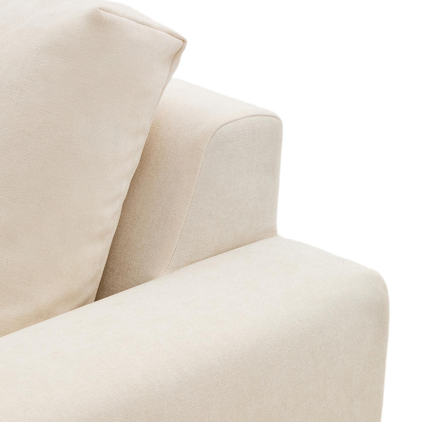 Kave Home 5-zits Loungebank 'Alea' Rechts, kleur Ecru