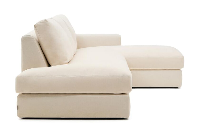 Kave Home 5-zits Loungebank 'Alea' Rechts, kleur Ecru
