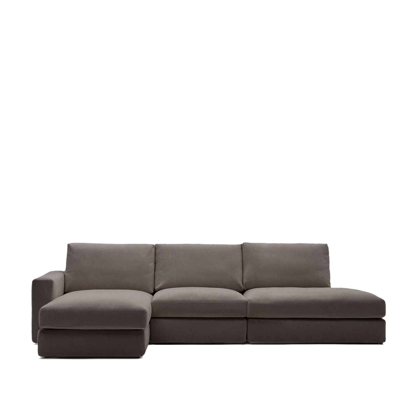 Kave Home 5-zits Loungebank Alea Links - Donkerbruin