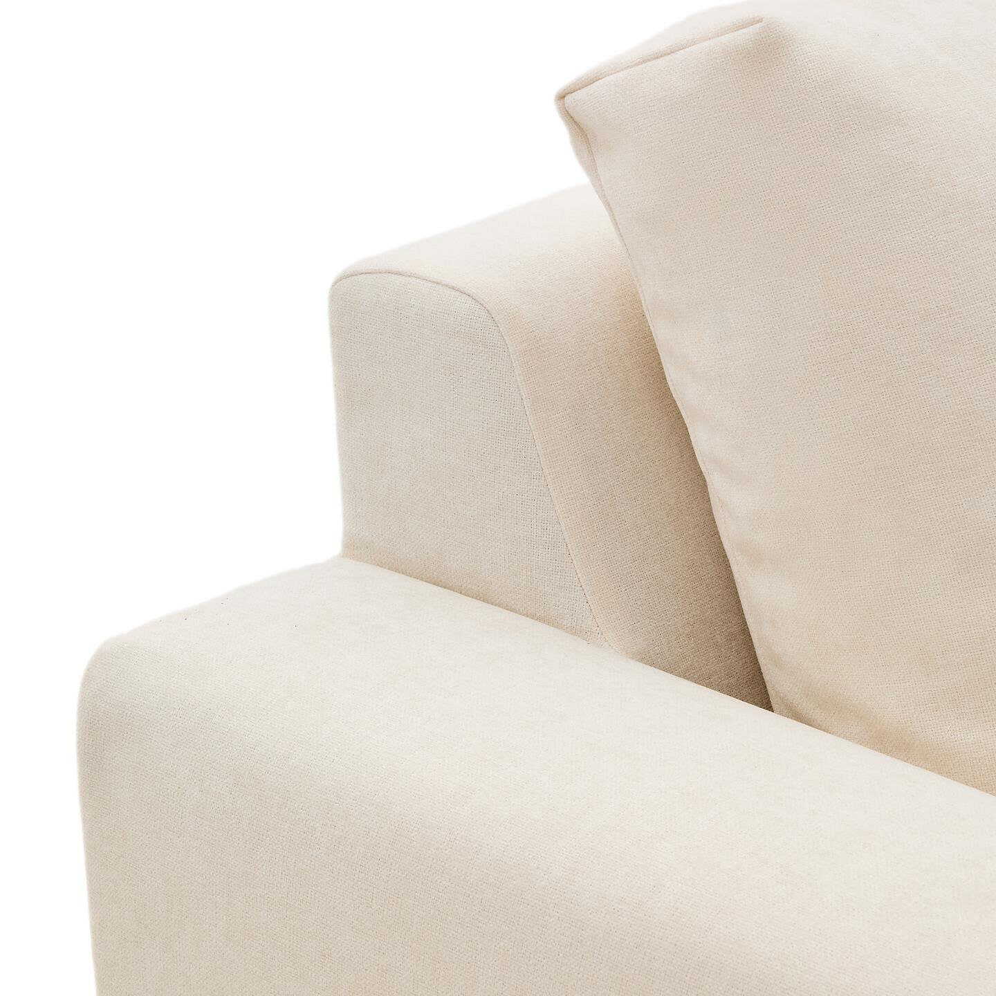 Kave Home 5-zits Loungebank 'Alea' Links, kleur Ecru