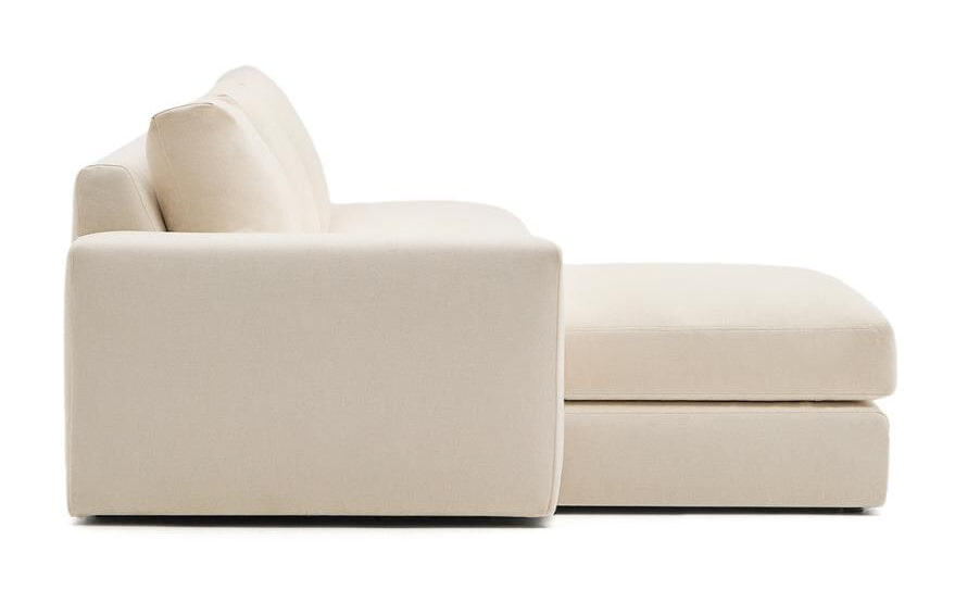 Kave Home 5-zits Loungebank 'Alea' Links, kleur Ecru