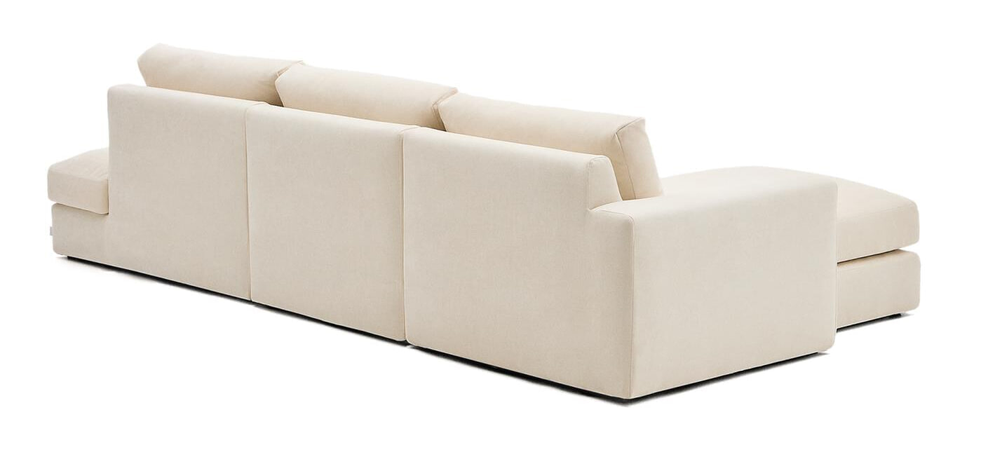 Kave Home 5-zits Loungebank 'Alea' Links, kleur Ecru