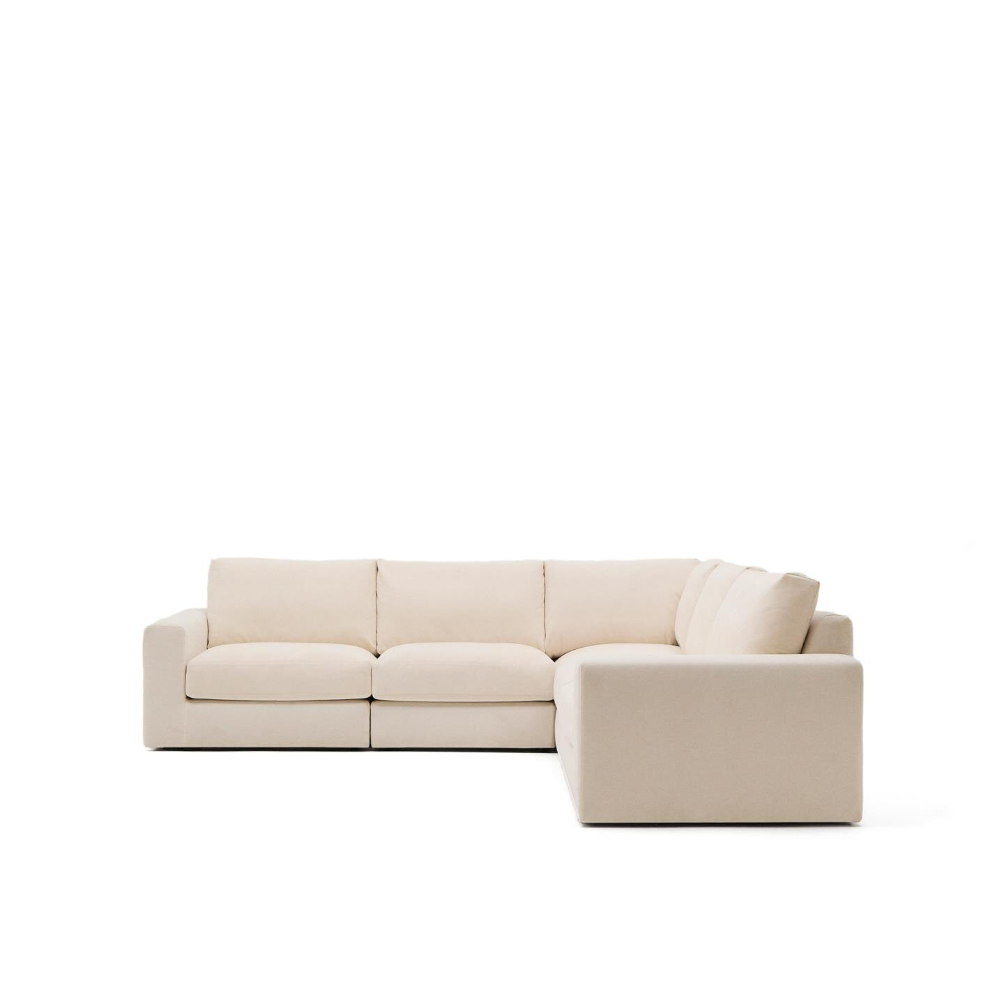 Kave Home 5-zits Hoekbank 'Alea' kleur Ecru