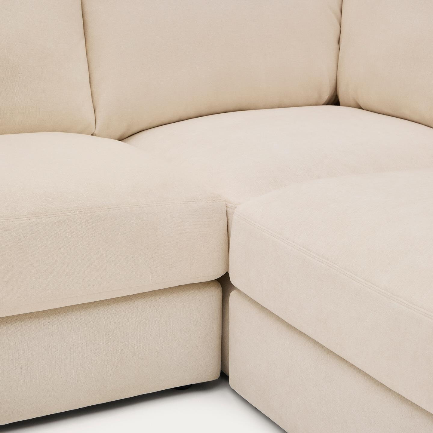 Kave Home 5-zits Hoekbank 'Alea' kleur Ecru