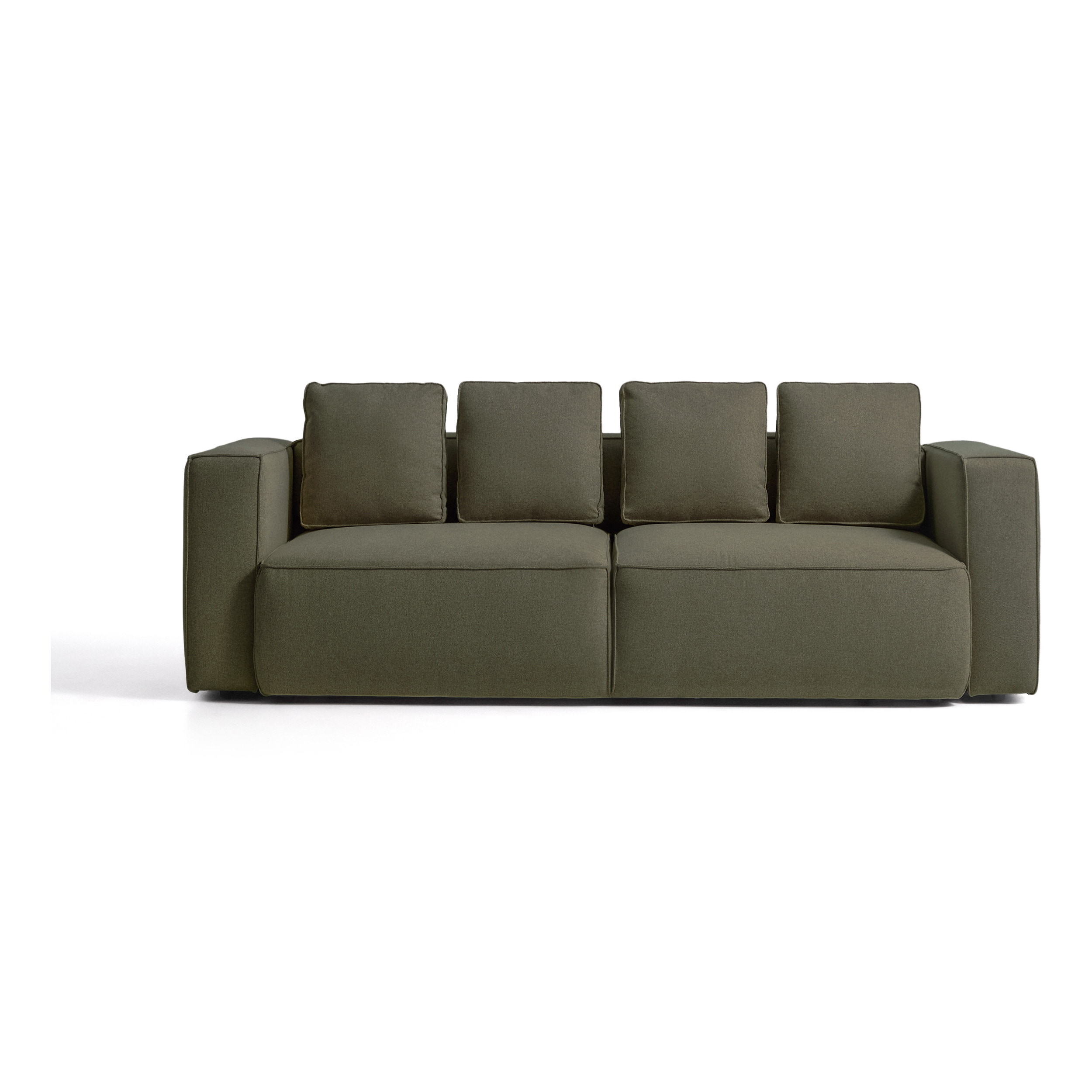Kave Home Slaapbank Marela Structuurstof, 236cm - Groen