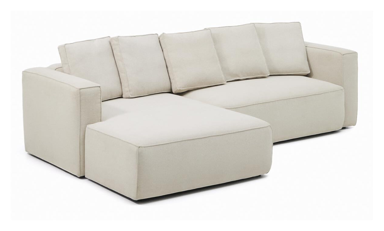 Kave Home 3-zits Slaapbank 'Marela' Links, 276cm, kleur Beige