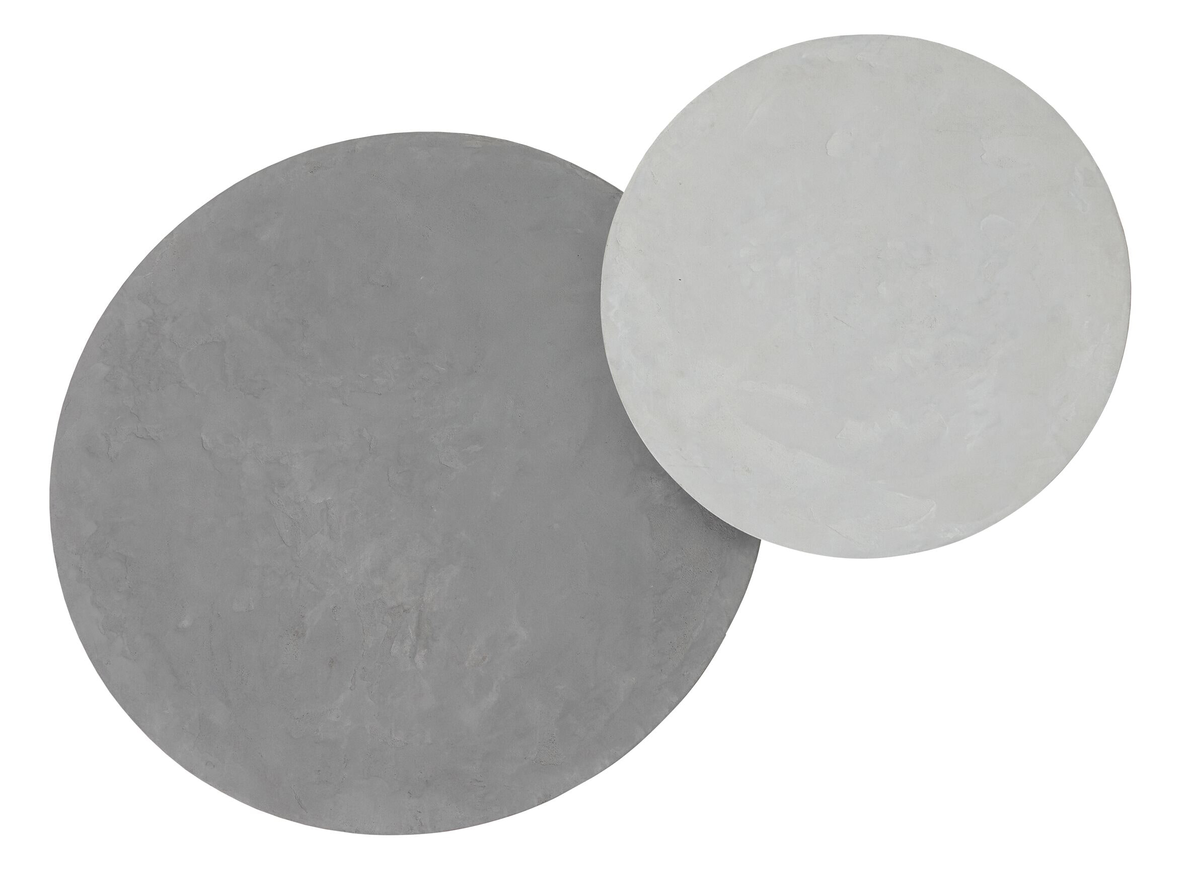 DTP Home Ronde Salontafel 'Delta' Mortex Betonlook, Set van 2 stuks, kleur Grijs