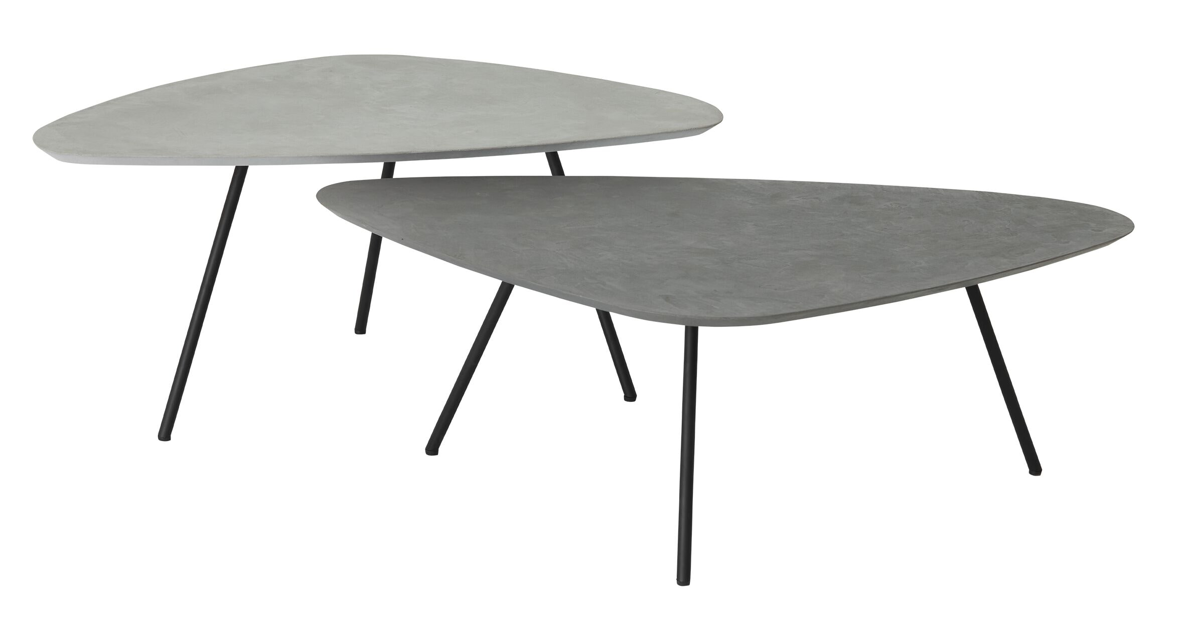DTP Home Salontafel 'Plectro' Betonlook, Set van 2 stuks, kleur Grijs