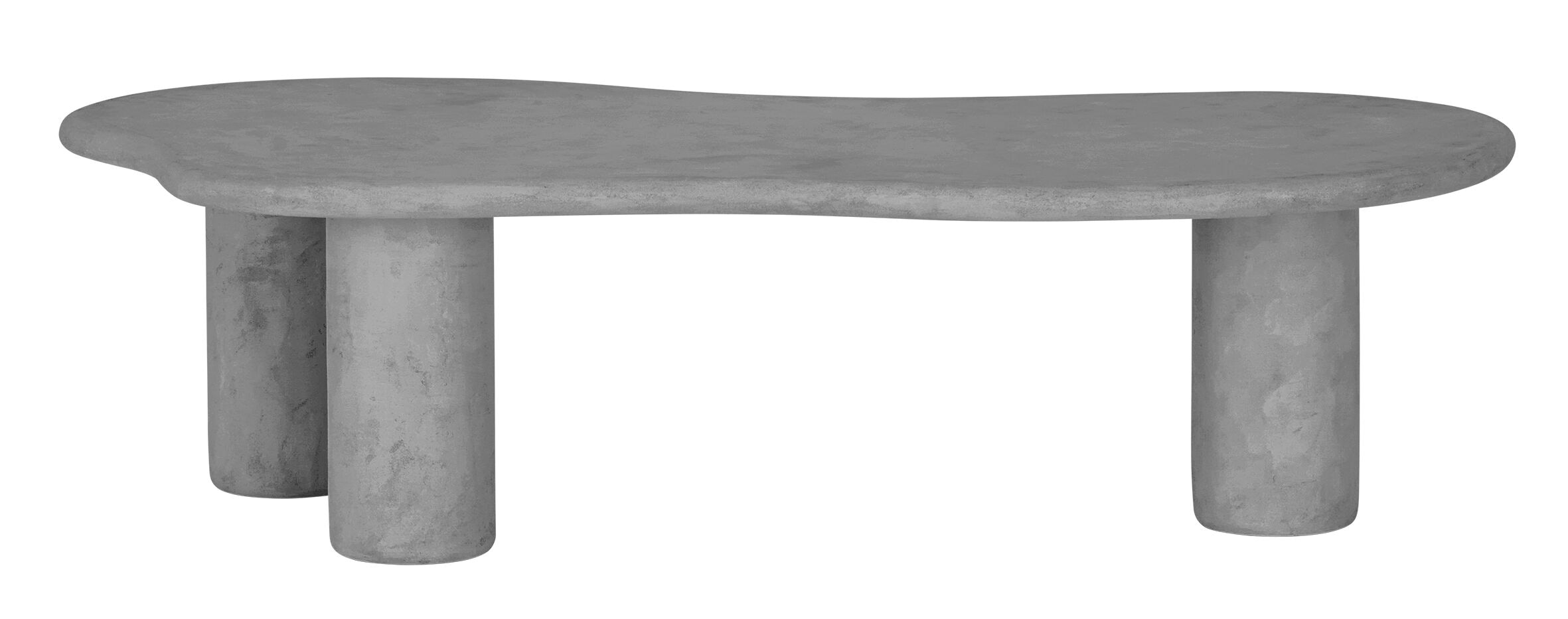DTP Home Organische Salontafel 'Curva' Betonlook, 130 x 69cm, kleur Grijs