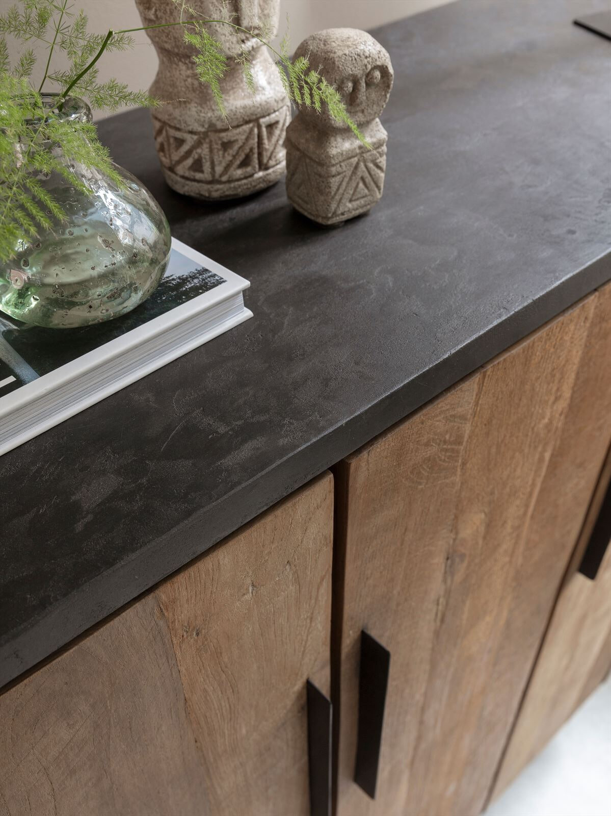 DTP Home Opbergkast 'Soho' Teakhout en betonlook, 130 x 120cm