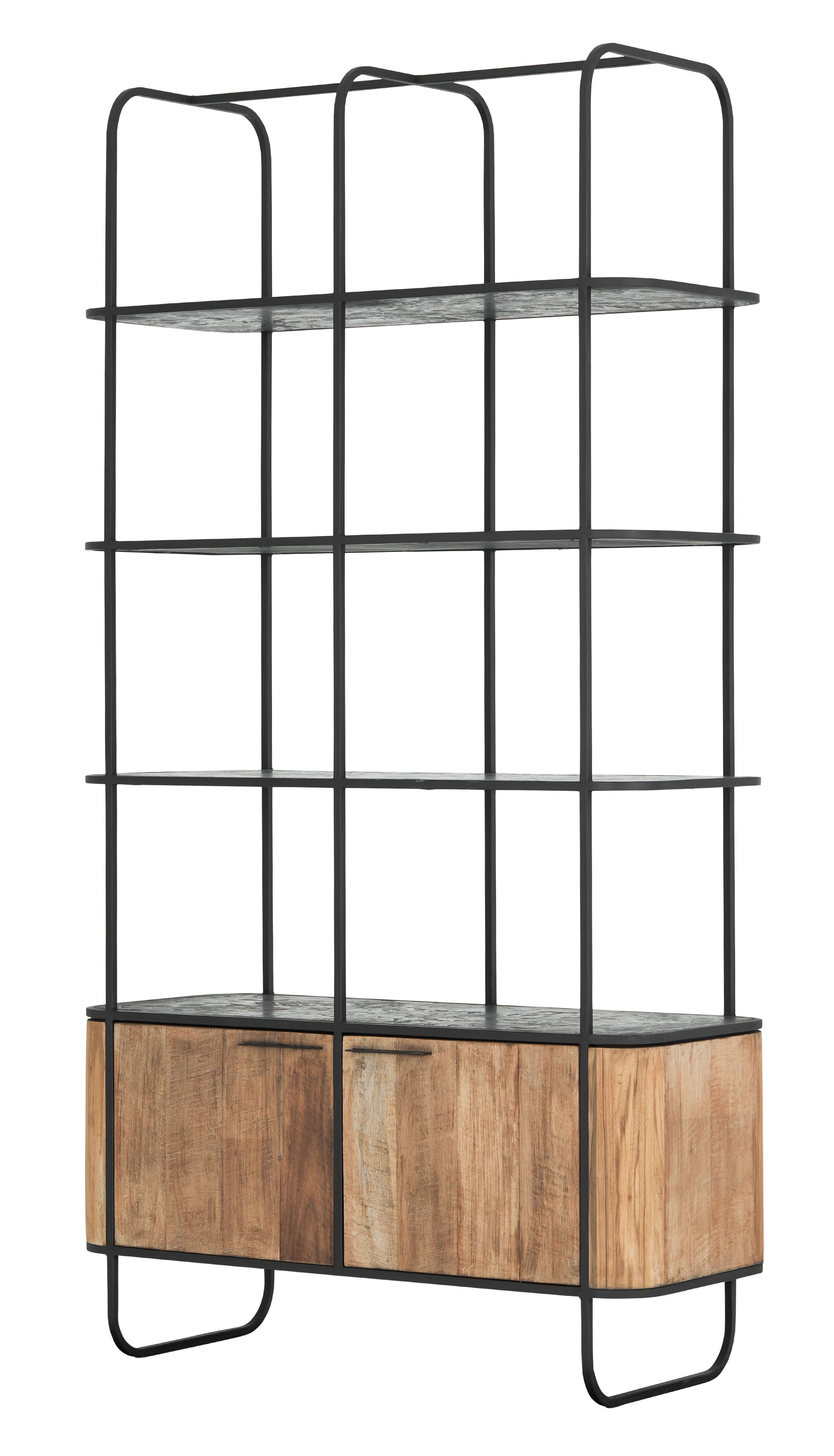 DTP Home Wandkast 'Soho' Teakhout en betonlook, 210 x 110cm