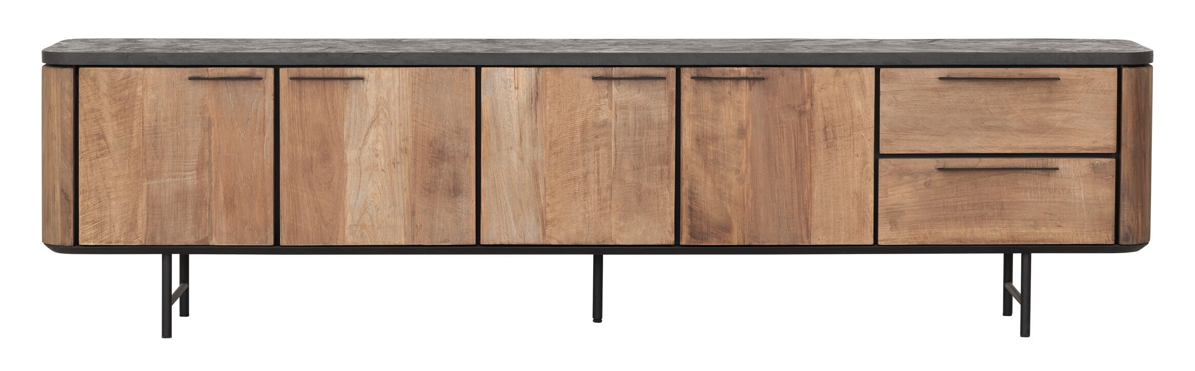 DTP Home TV-meubel 'Soho' Teakhout en betonlook, 230cm