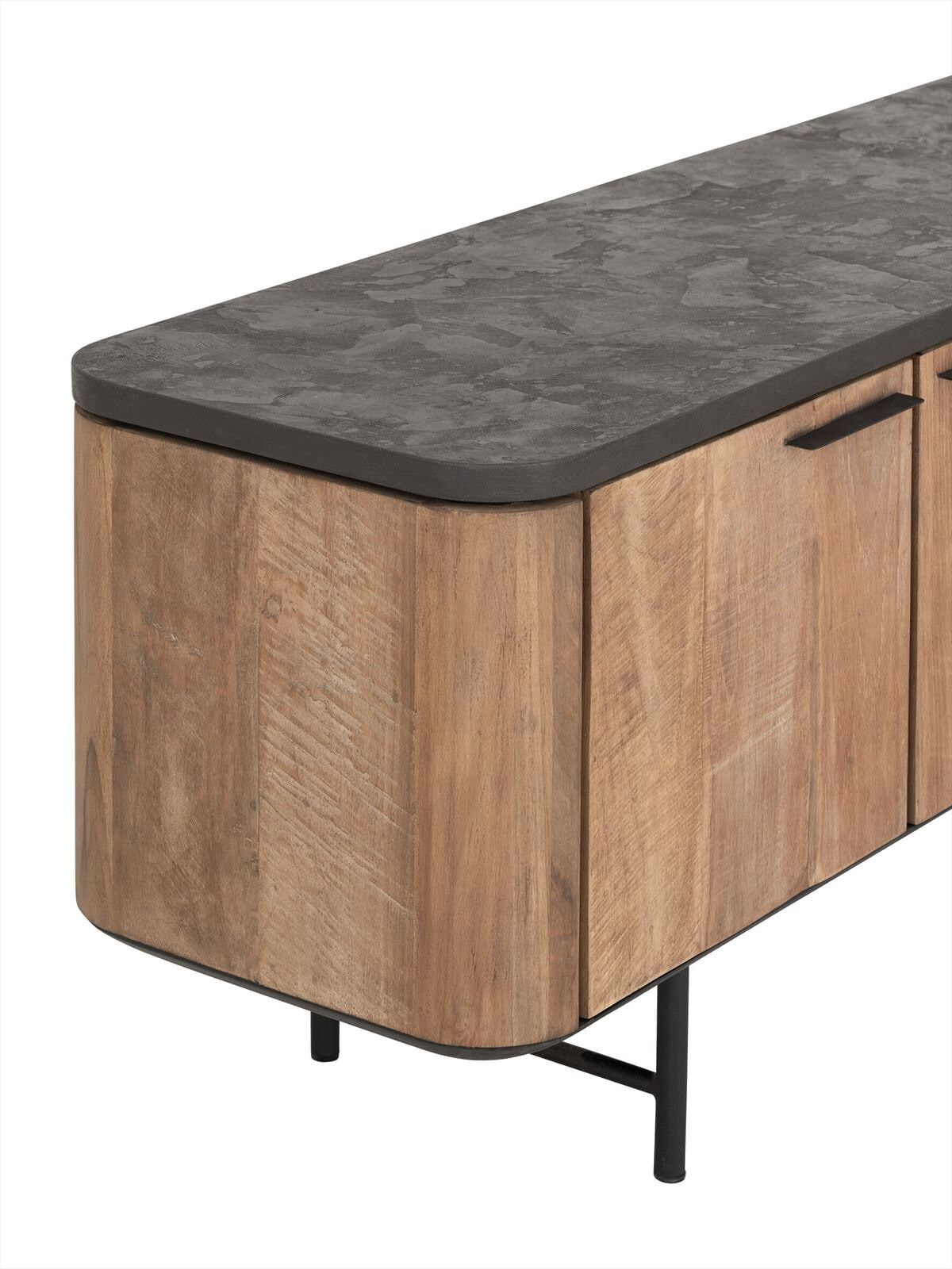 DTP Home TV-meubel 'Soho' Teakhout en betonlook, 230cm