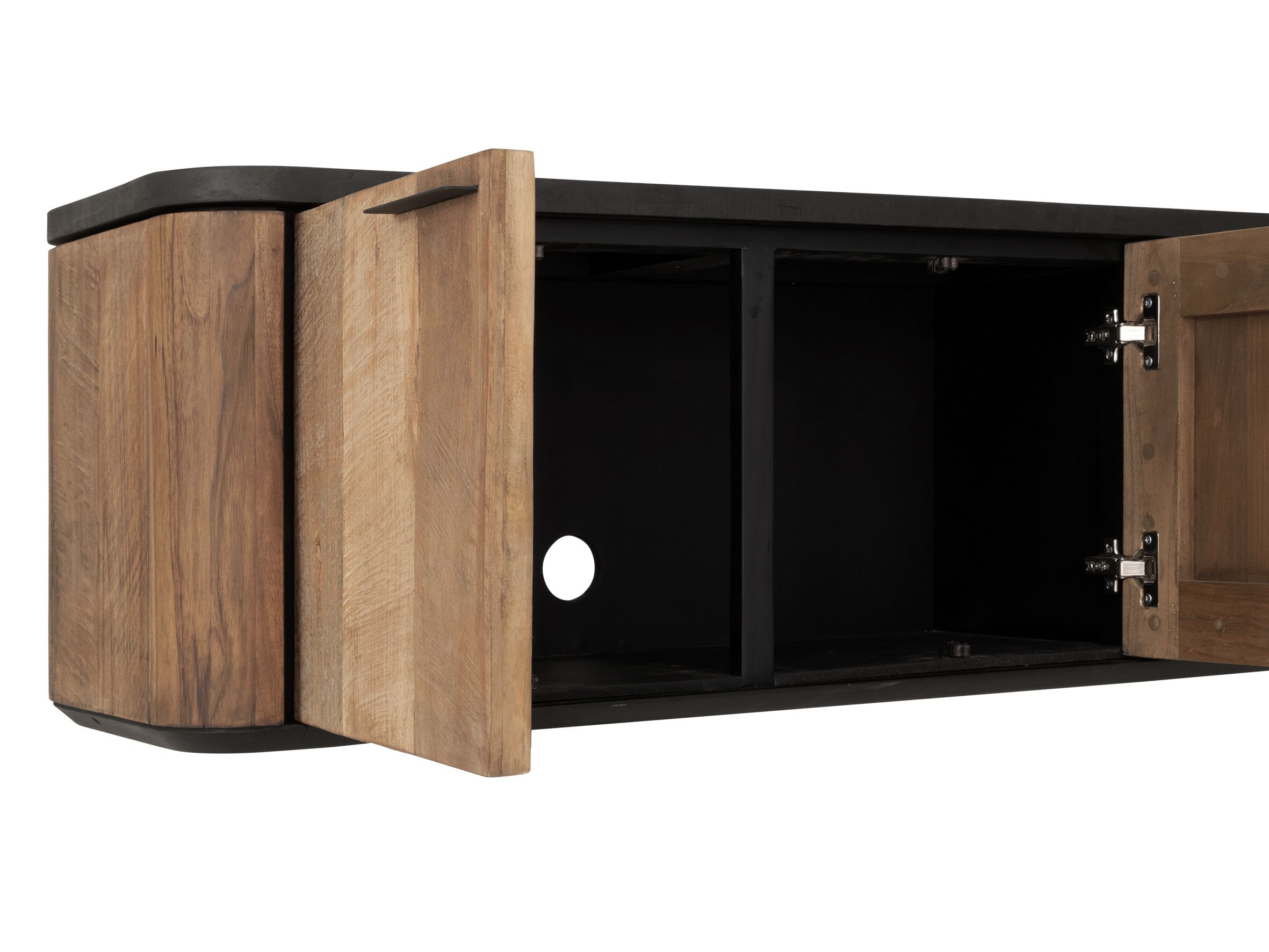 DTP Home Zwevend TV-meubel 'Soho' Teakhout en betonlook, 150cm