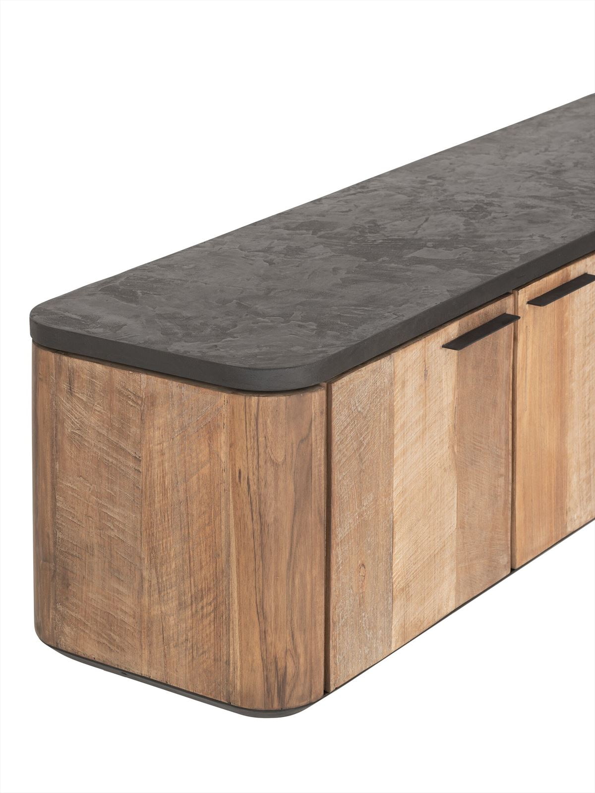 DTP Home Zwevend TV-meubel 'Soho' Teakhout en betonlook, 150cm