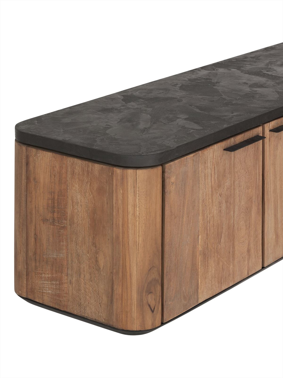 DTP Home Zwevend TV-meubel 'Soho' Teakhout en betonlook, 190cm