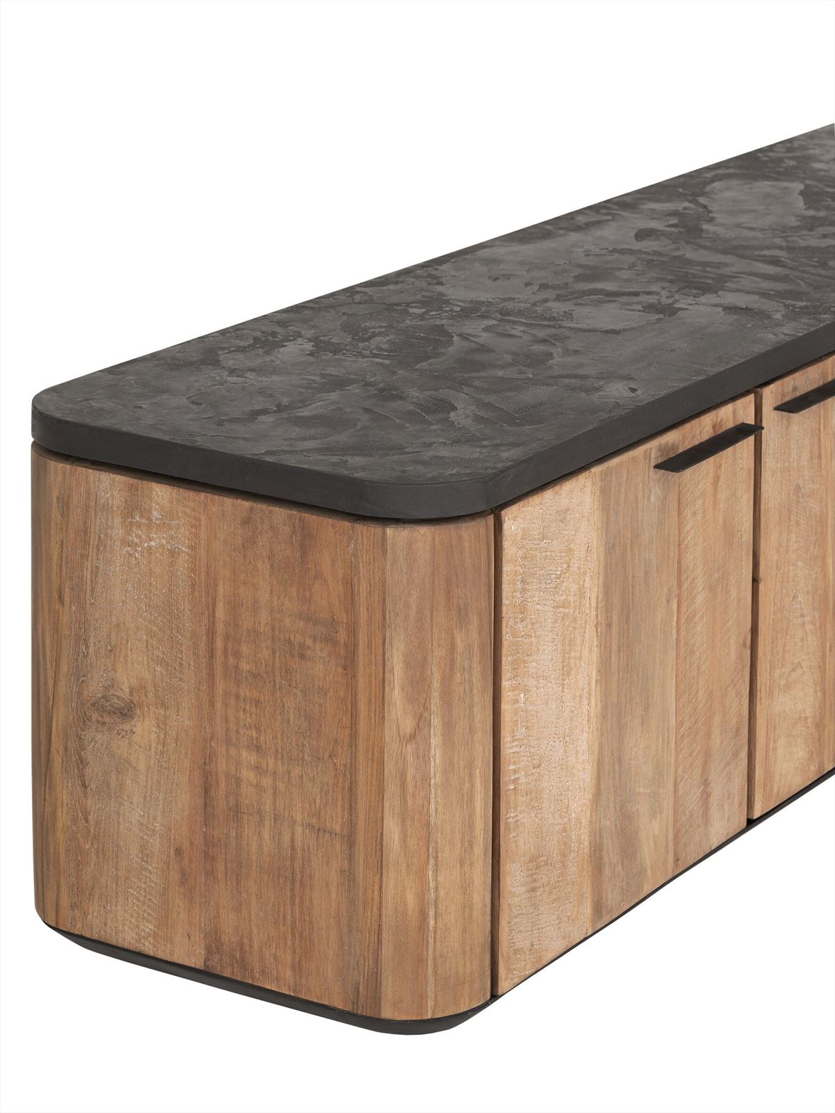DTP Home Zwevend TV-meubel 'Soho' Teakhout en betonlook, 230cm