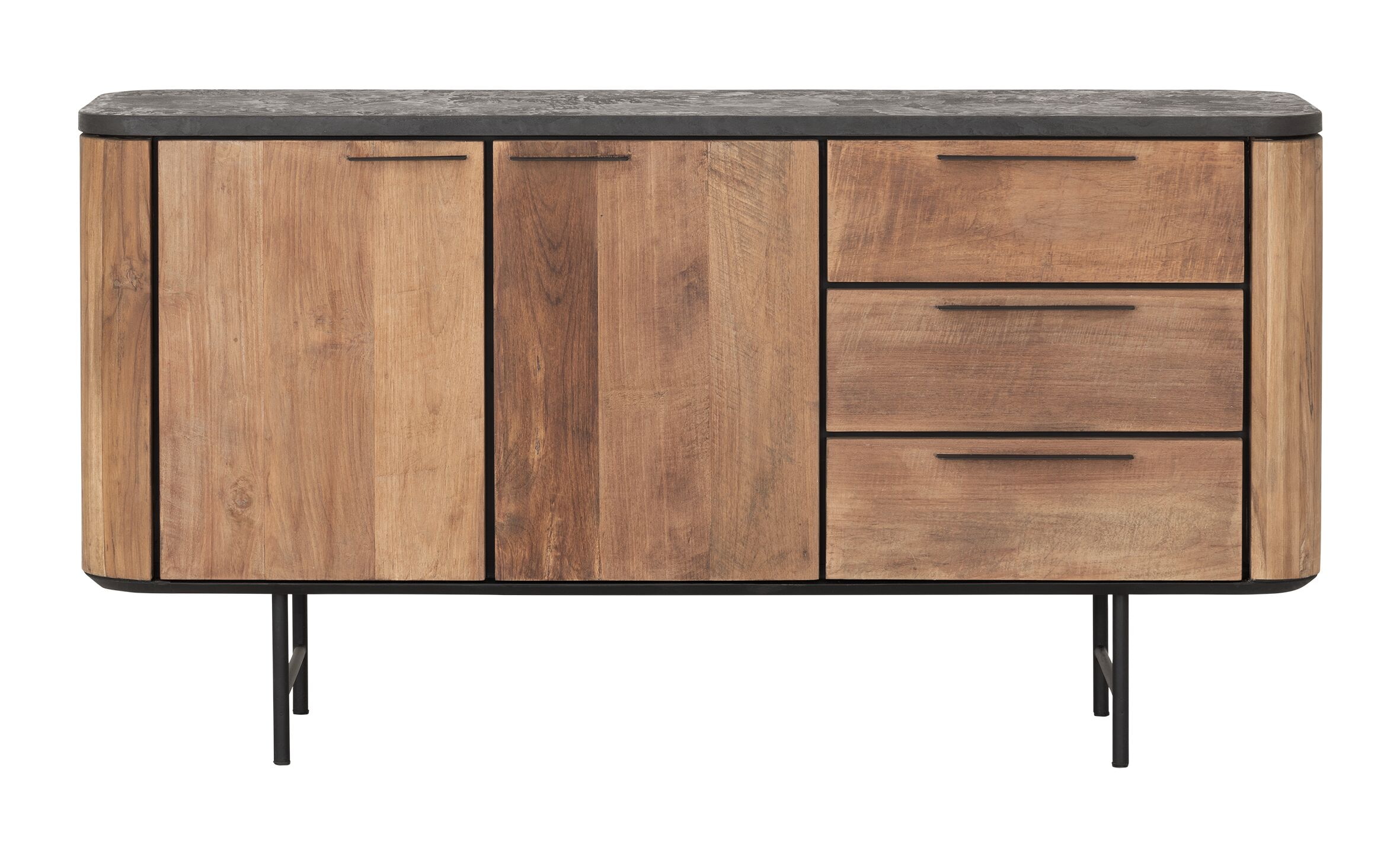 DTP Home Dressoir 'Soho' Teakhout en betonlook, 160cm