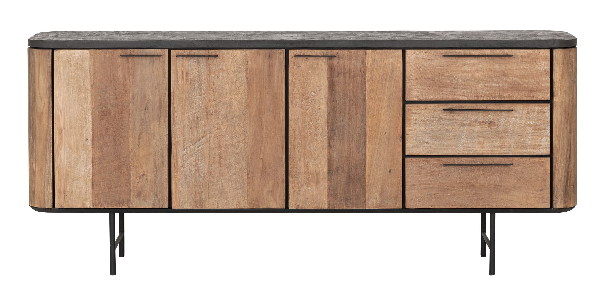 DTP Home Dressoir 'Soho' Teakhout en betonlook, 200cm