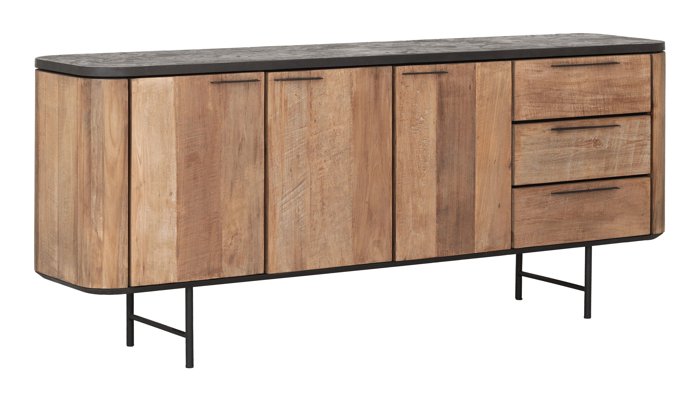 DTP Home Dressoir 'Soho' Teakhout en betonlook, 200cm