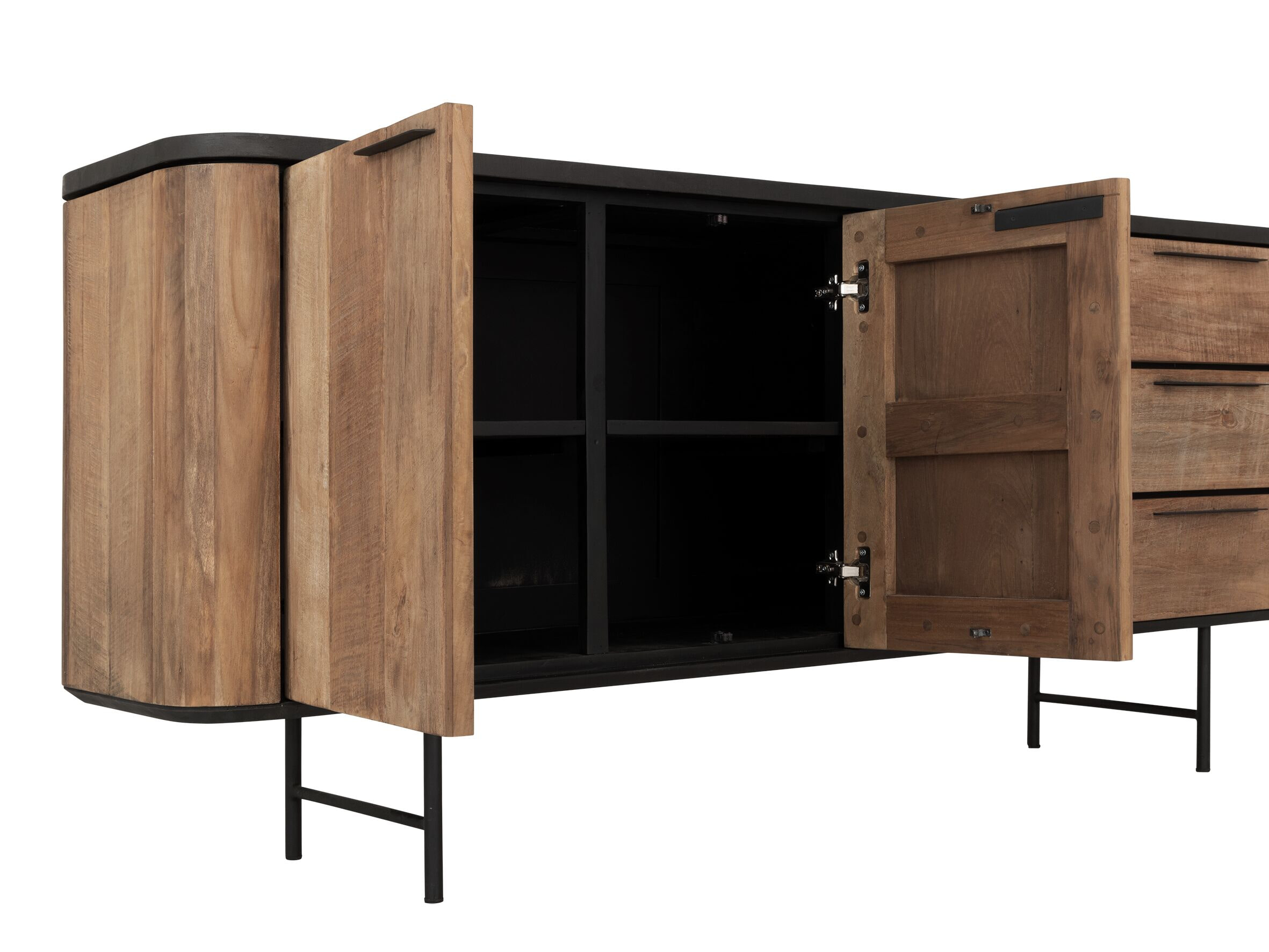DTP Home Dressoir 'Soho' Teakhout en betonlook, 200cm