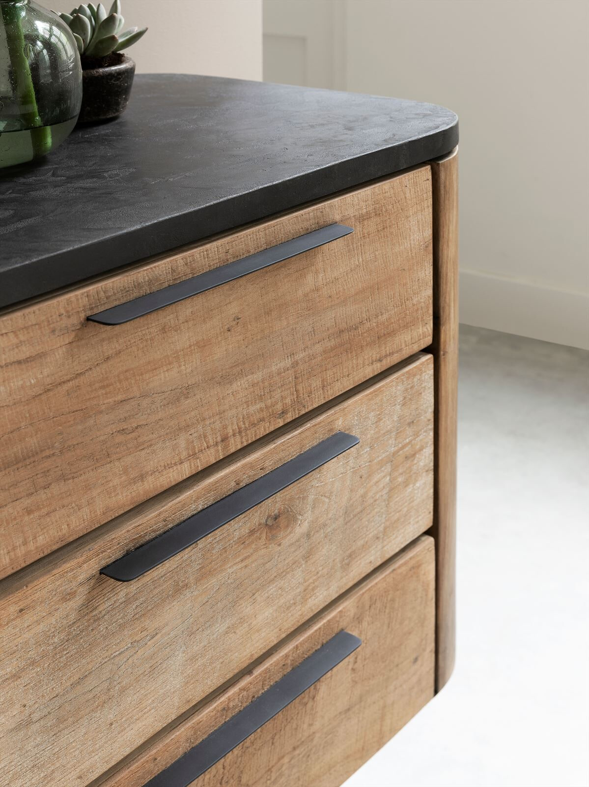 DTP Home Dressoir 'Soho' Teakhout en betonlook, 200cm