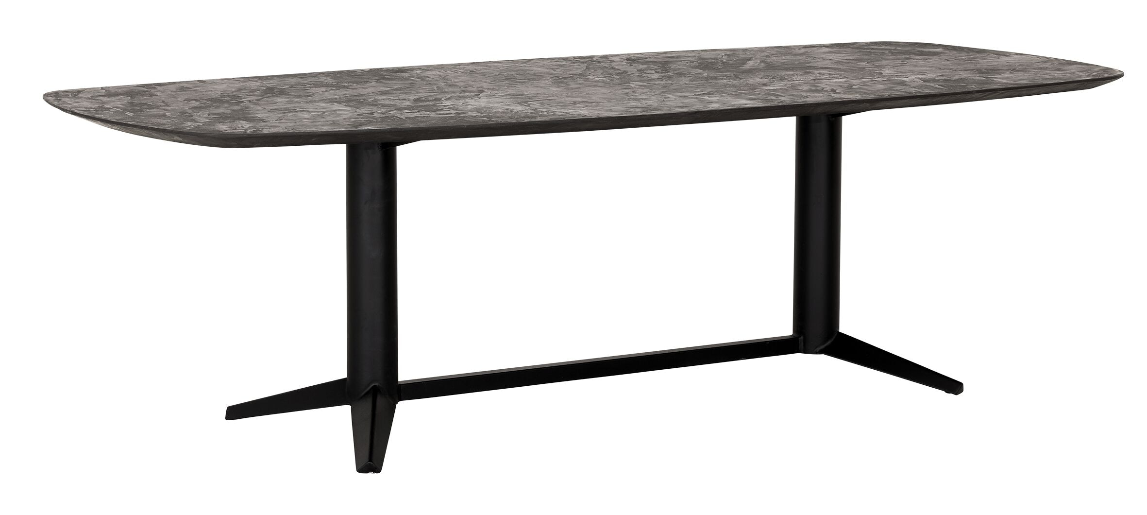DTP Home Eettafel 'Soho' Deens ovaal, Betonlook, 260 x 110cm